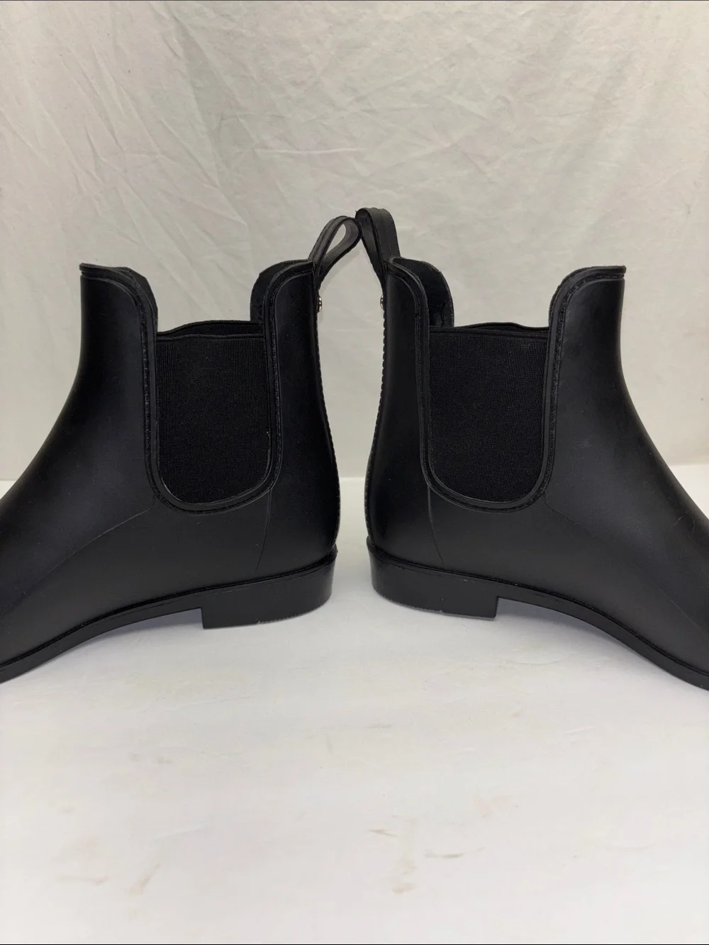Banana Republic Black Slip-On Chelsea Rain Boots, SZ 10 M, 1(BA)